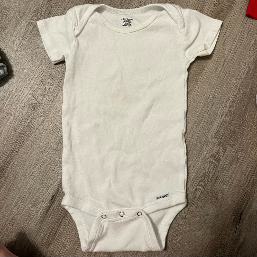 Gerbers white onesie size 12 months